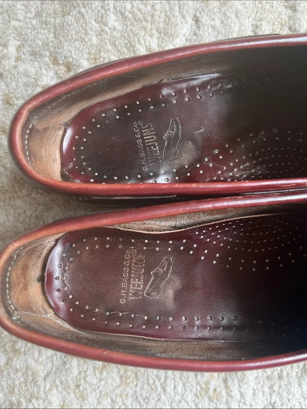Weejuns Kiltie Tassel Loafers in Oxblood Burgundy Leather Men’s Size 8.5